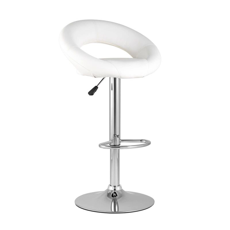 MOBLIHOUSE - Silla Barra Ovni Blanca Acolchada Diseño Moderno Moblihouse