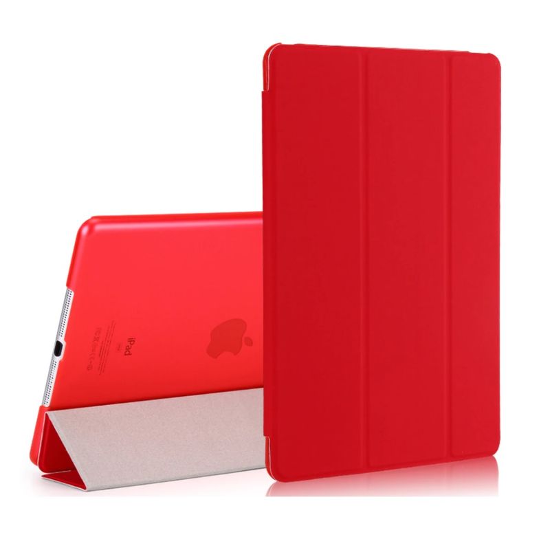 GENERICO - Estuche Protector Tipo Smart Cover Para iPad 2 3 4 Retina - Color Rojo