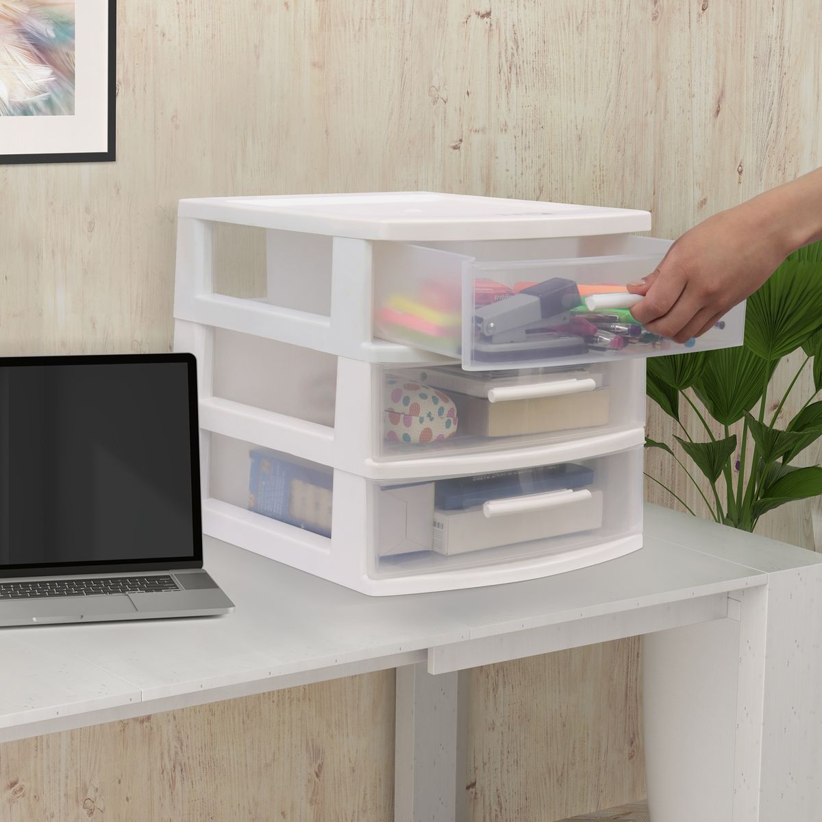 PLASTICOS MQ - Cajonero Organizador Modular 3 Niveles Marca MQ