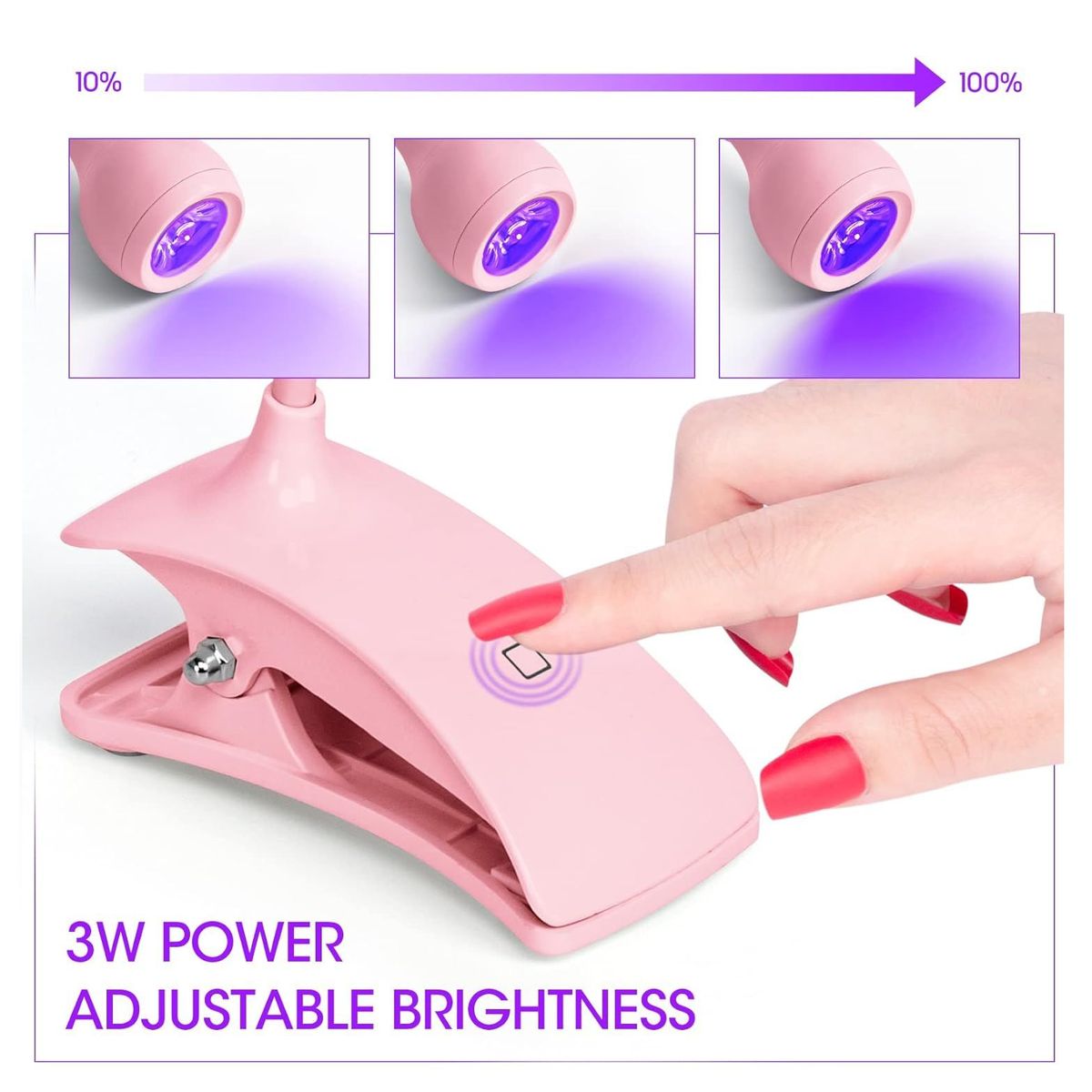 GENERAL - Lampara Uv Press On Inalambrica  FX211B Flexible Rosa