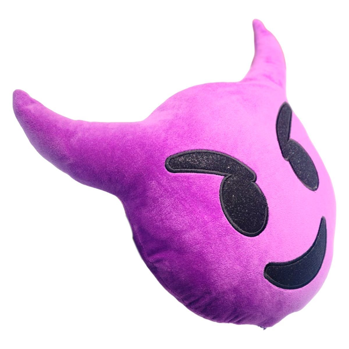 GENERICO - Cojín Emoji Diablo Morado Whatsap 37x34cm Antialergico