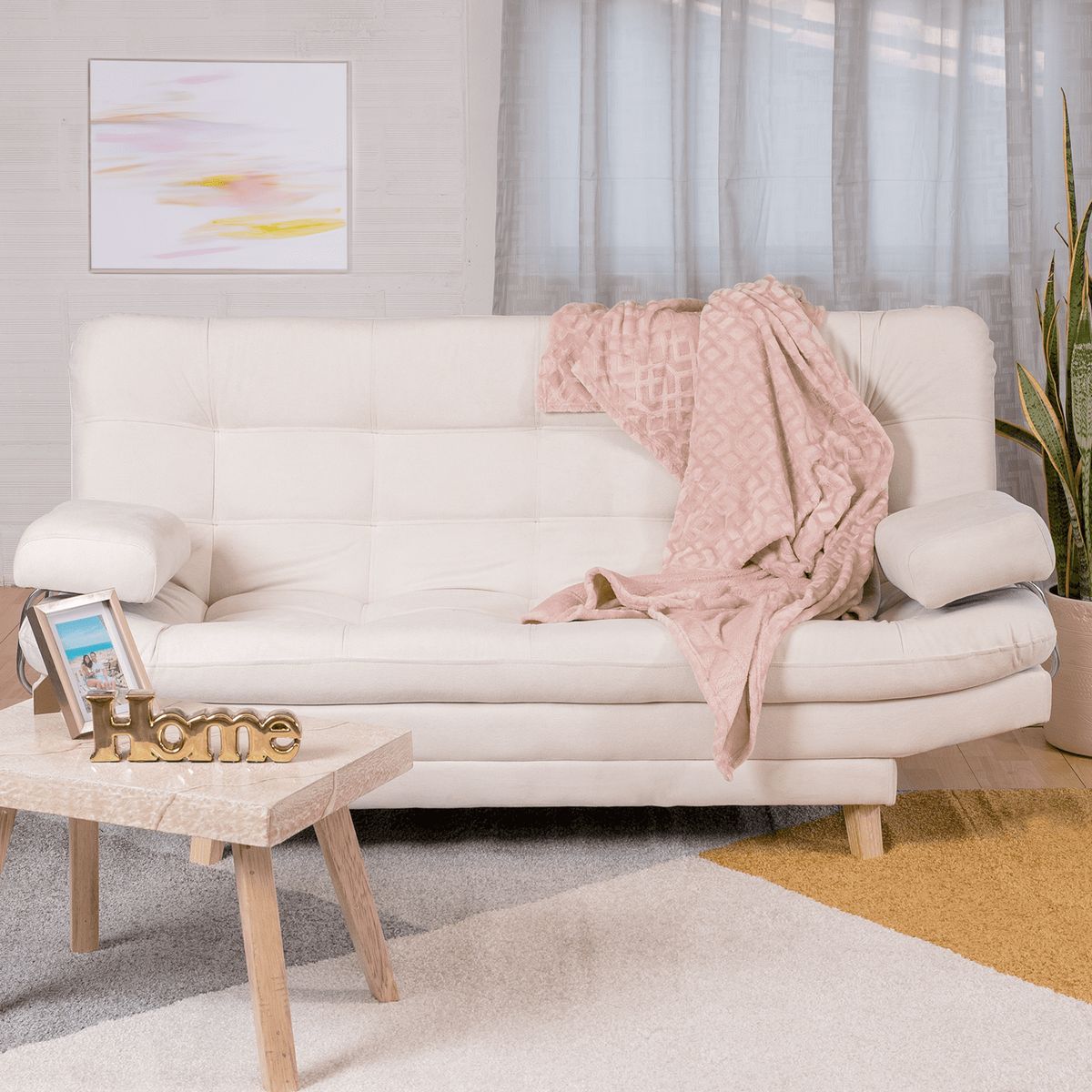 ARMONIA HOME - Sofá Cama Valencia Marfil 3 PTOS