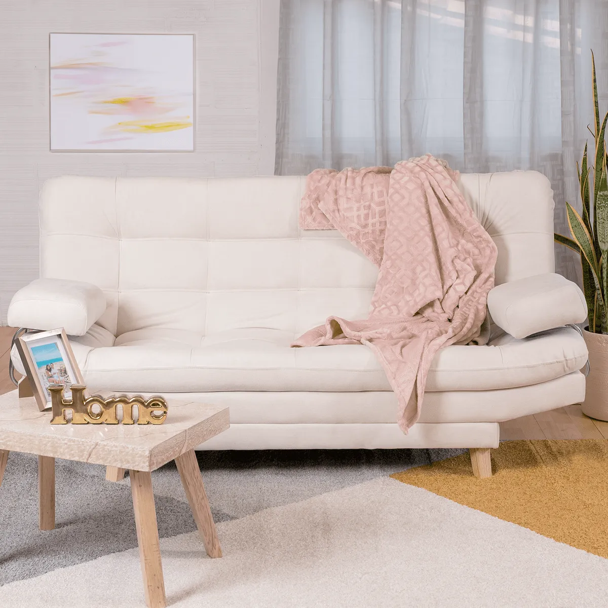 ARMONIA HOME - Sofá Cama Valencia Marfil 3 PTOS