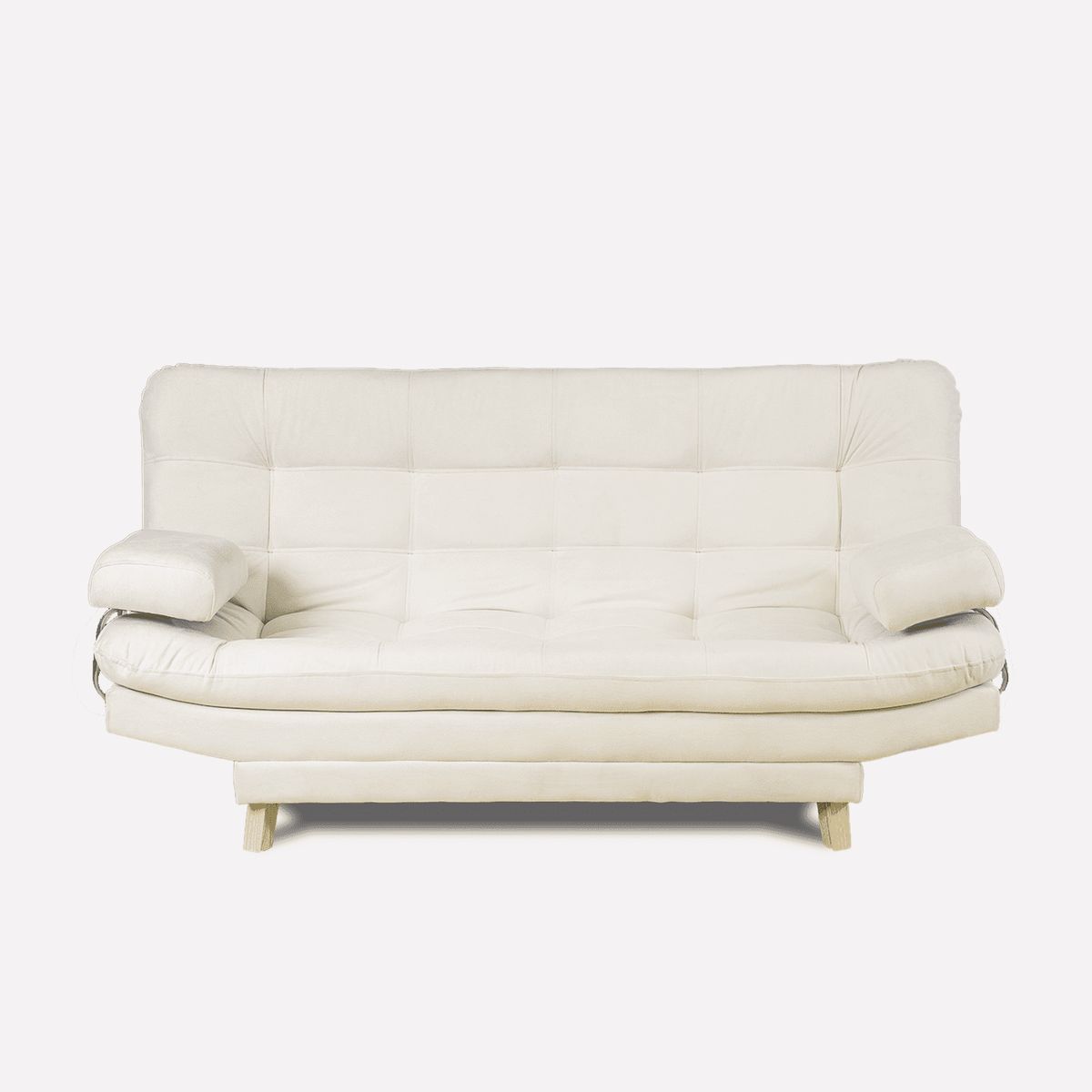 ARMONIA HOME - Sofá Cama Valencia Marfil 3 PTOS + puff