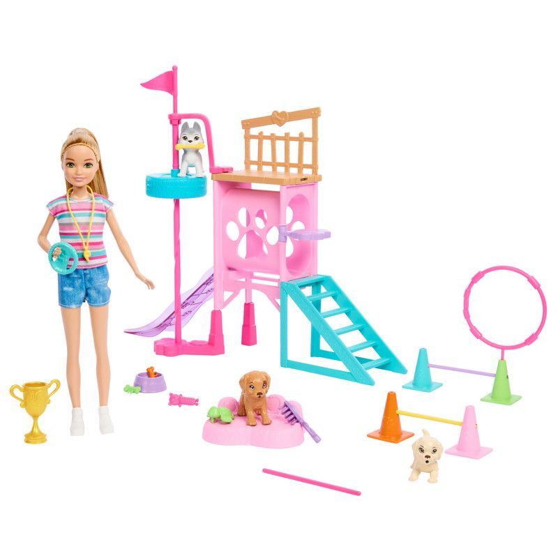BARBIE - Muñeca Barbie Stacie Al Rescate Entrenadora De Cachorritos