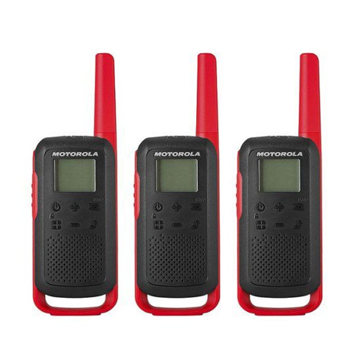 MOTOROLA - 3 Radios Motorola T210tp 22 Ch Vox Bandas De Frecuencia Gmrs/frs Negro
