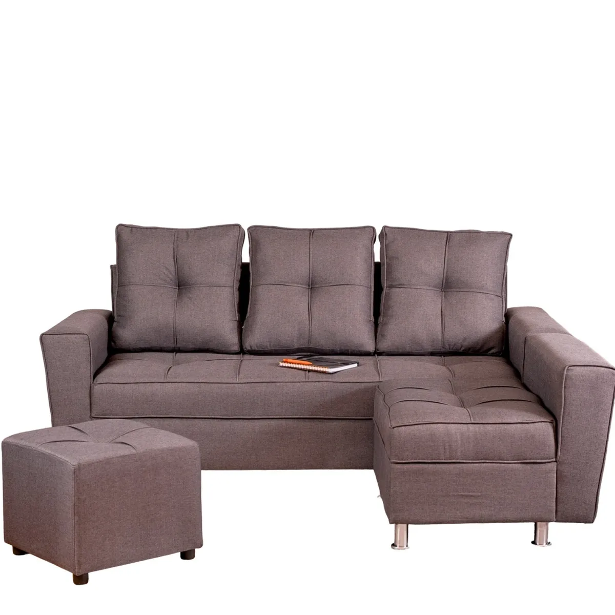 ARMONIA HOME - Juego de sala Barcelona Gris Plata