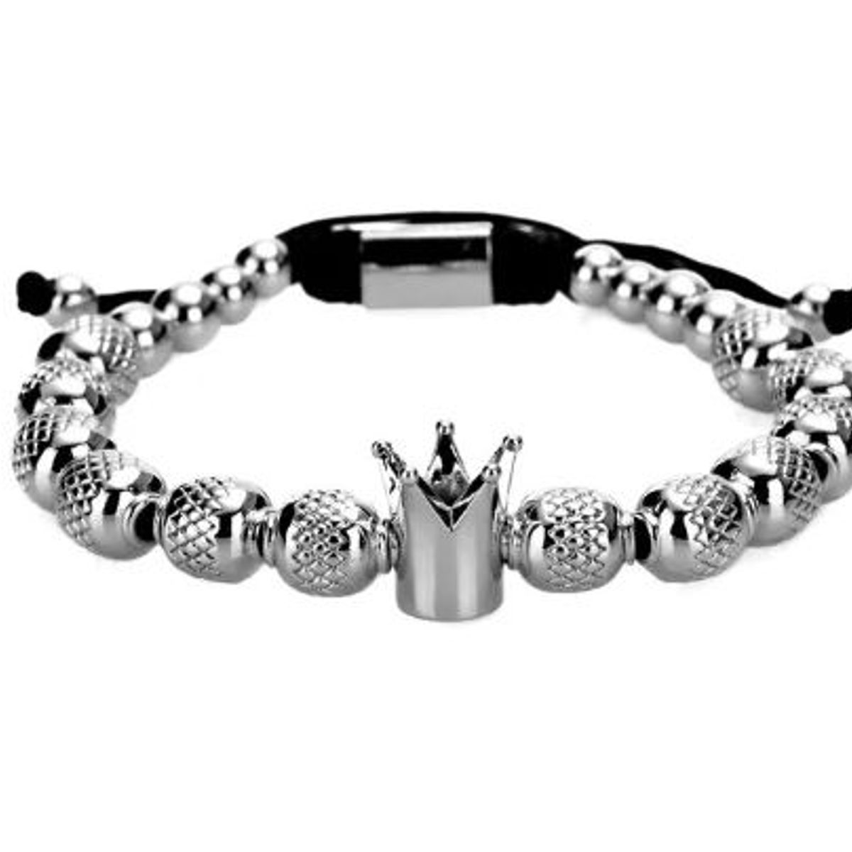 CLOCK - BRAZALETE PLATEADO REY - BRA-42