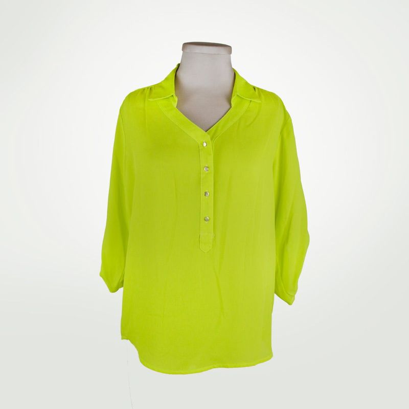 L Y H - Blusa Para Mujer Manga 34 Verde Marca L&H