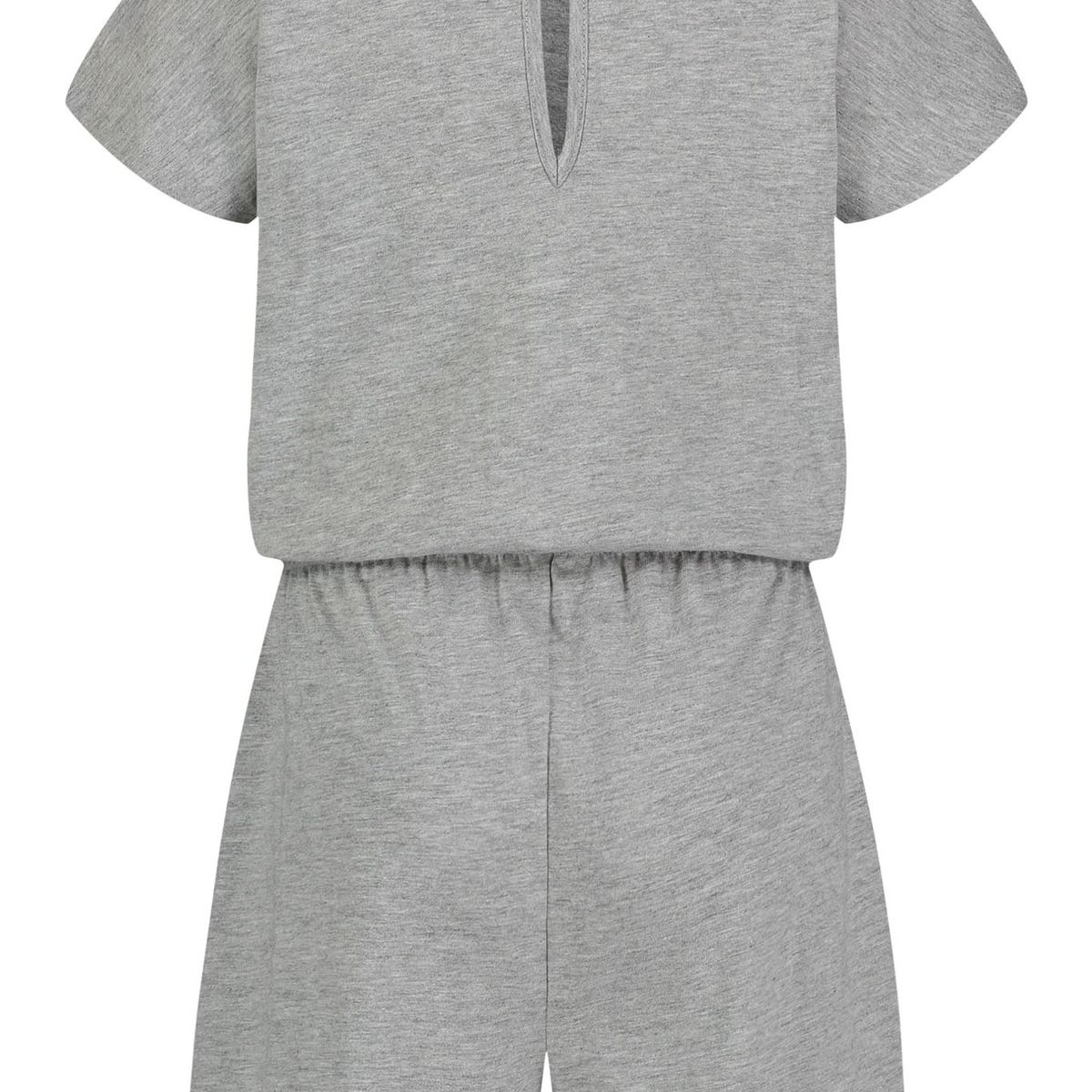 CALVIN KLEIN - Enterizo Con Bermuda Niña Gris Calvin Klein