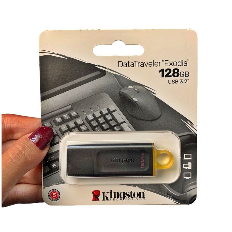 KINGSTON - Memoria Usb Kingston 128gb Usb 3.2 Negro