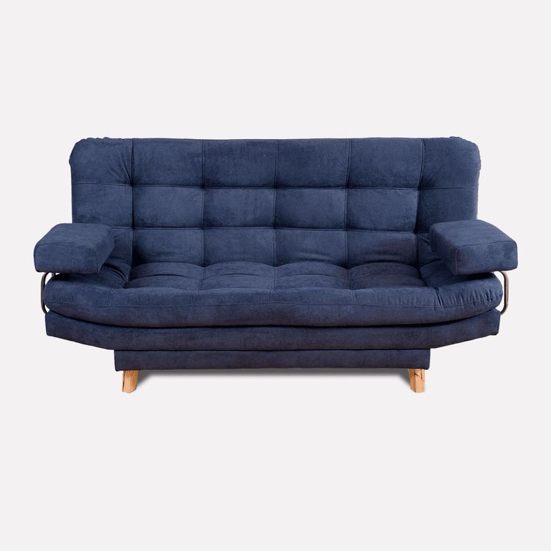 GENERICO - Sofá Cama Valencia Azul 3 PTOS + Puff