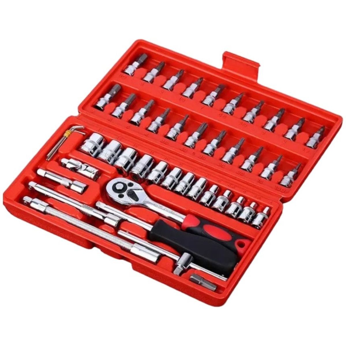 GENERICO - Juego De Herramientas Kit Con Dados Llave Trinquete De 46pcs