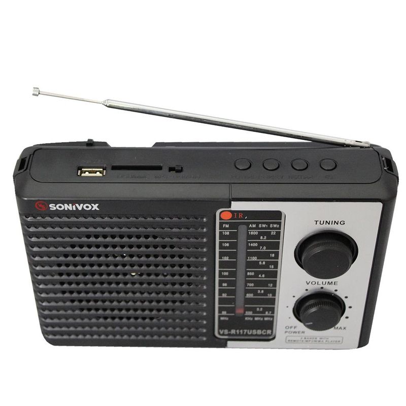 GENERICO - Radio Portatil 3 Bandas Con Mp3 Y Control Remoto