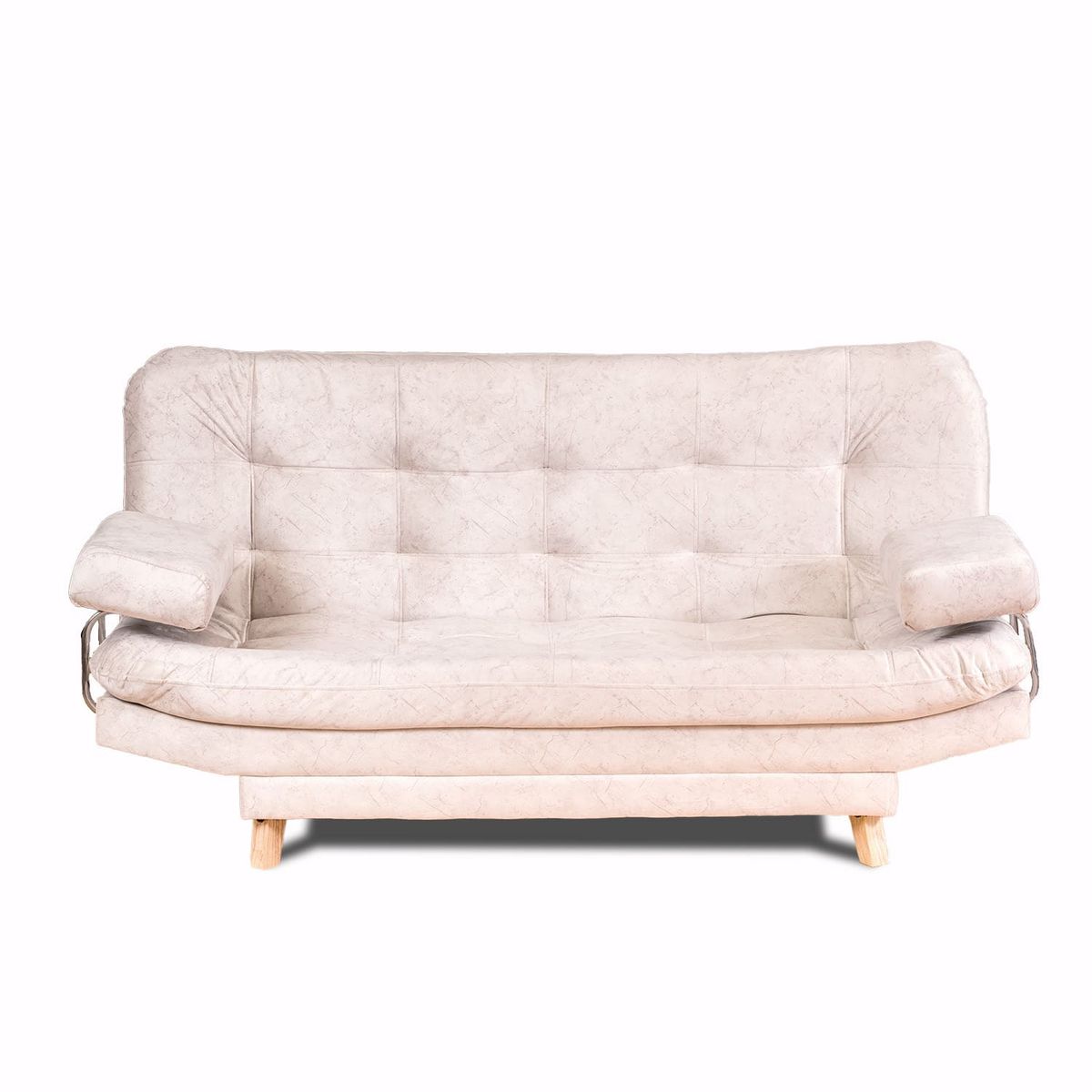 ARMONIA HOME - Sofá Cama Valencia Marmol Marfil 3 PTOS + Puff