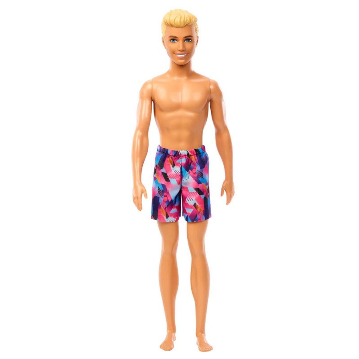 BARBIE - Barbie Ken Muñeco De Playa Con Traje De Baño Rosa Y Azul