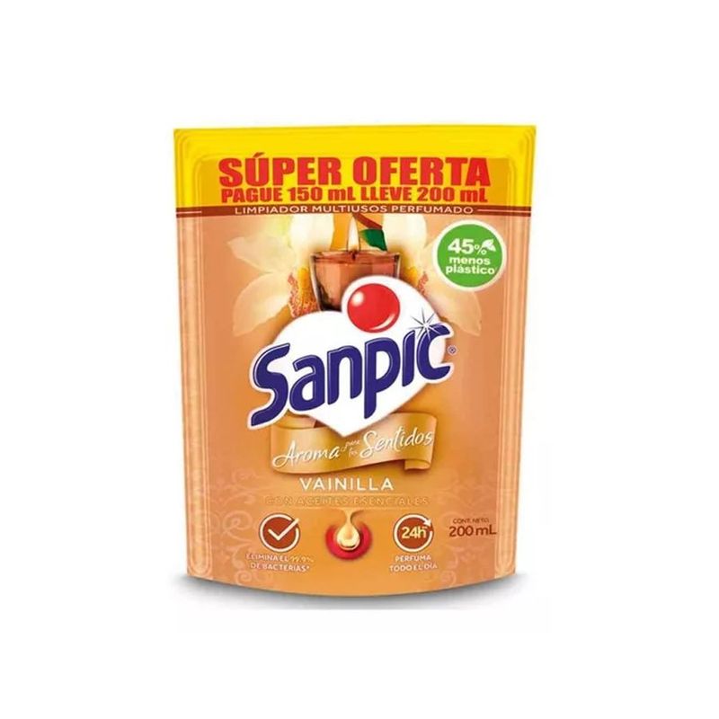 SANPIC - Limpiador Multiusos Sanpic Vainilla 200ml Doypack