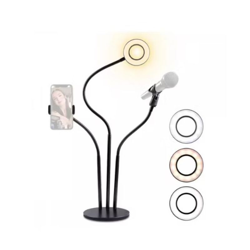 GENERICO - Soporte para celular con aro de luz dt-015