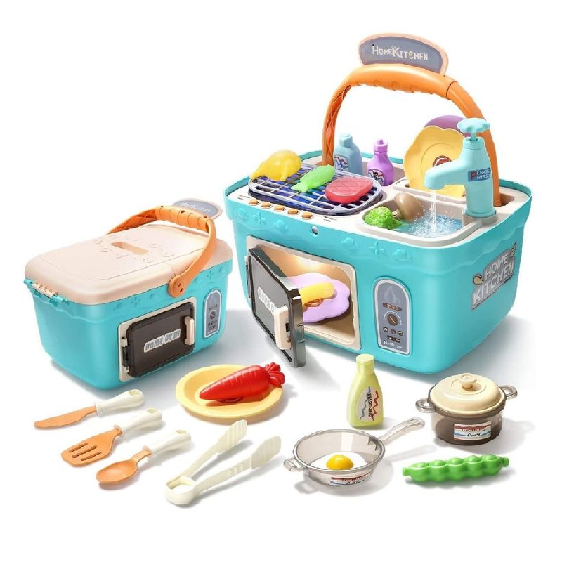 GENERICO - Juego Infantil Picnic Cocina Asador Funciones Reales Musica