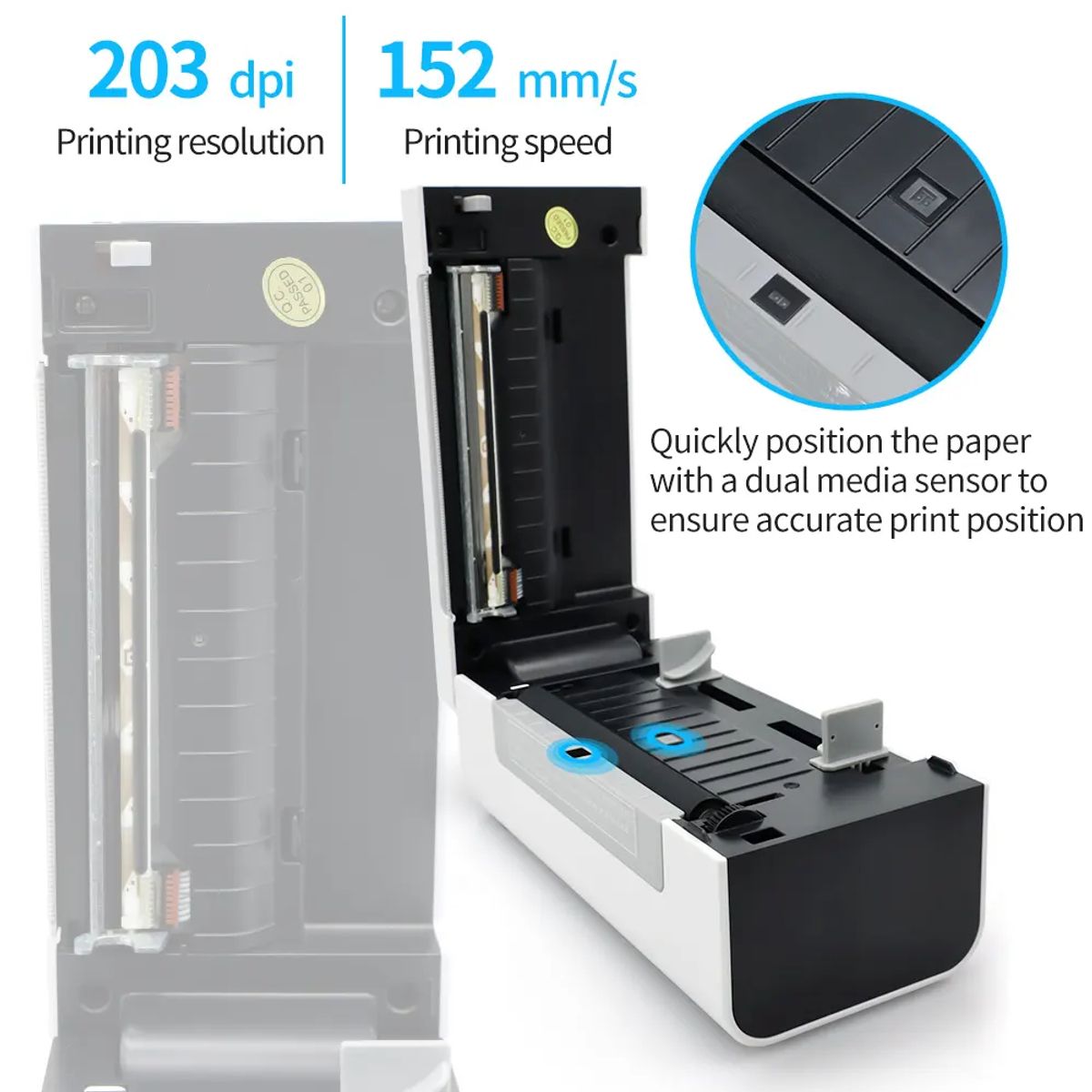 GENERICO - Impresora Térmica De Facturas Etiquetas Adhesivas 108mm