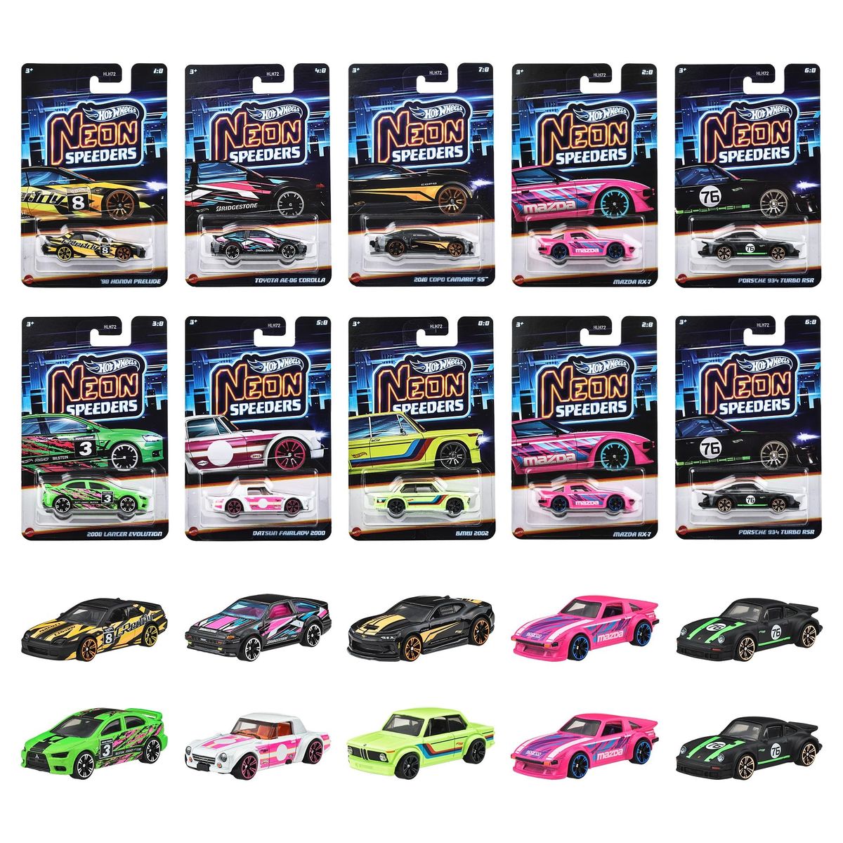 HOT WHEELS - Hot Wheels Collector Autos Neon Surtido Sorpresa Original