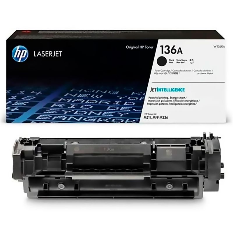 HP - Tóner 136A HP Negro Para Impresoras HP Laserjet M209 M211 MFP M236