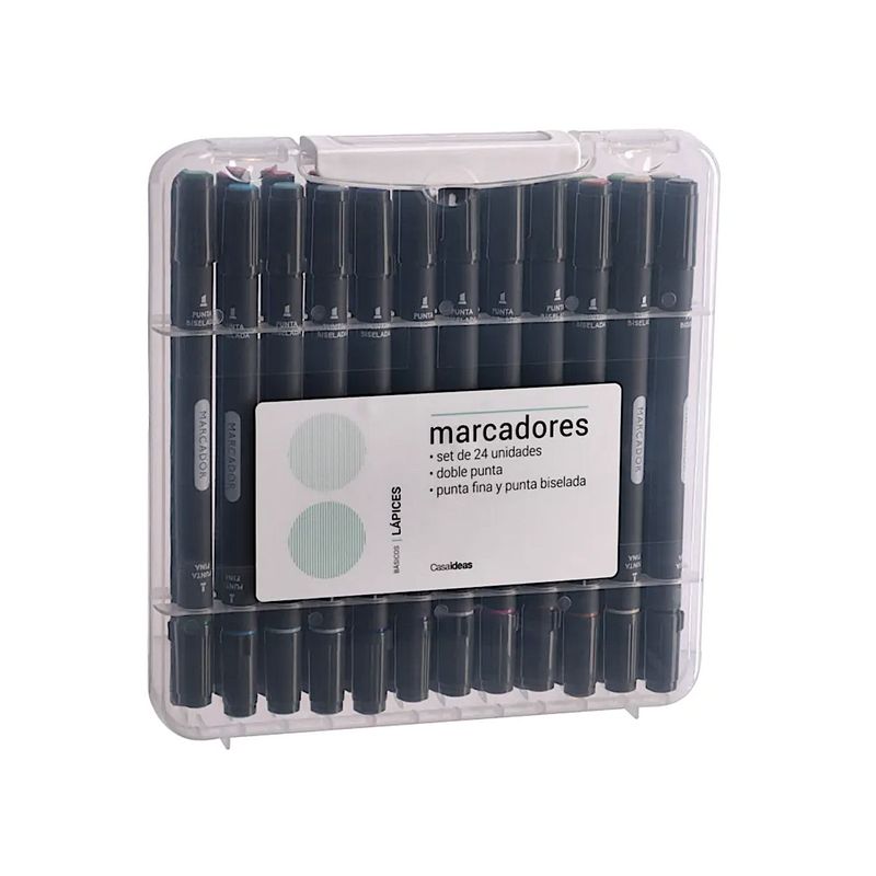 GENERICO - Set De Marcadores Con Doble Punta Casa Ideas