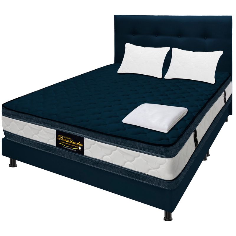 DORMILANDIA - Super Mega Combo Azul Doble Resortado Marshall