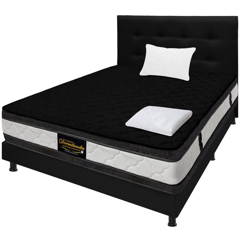 DORMILANDIA - Super Mega Combo Negro Sencillo Resortado Marshall