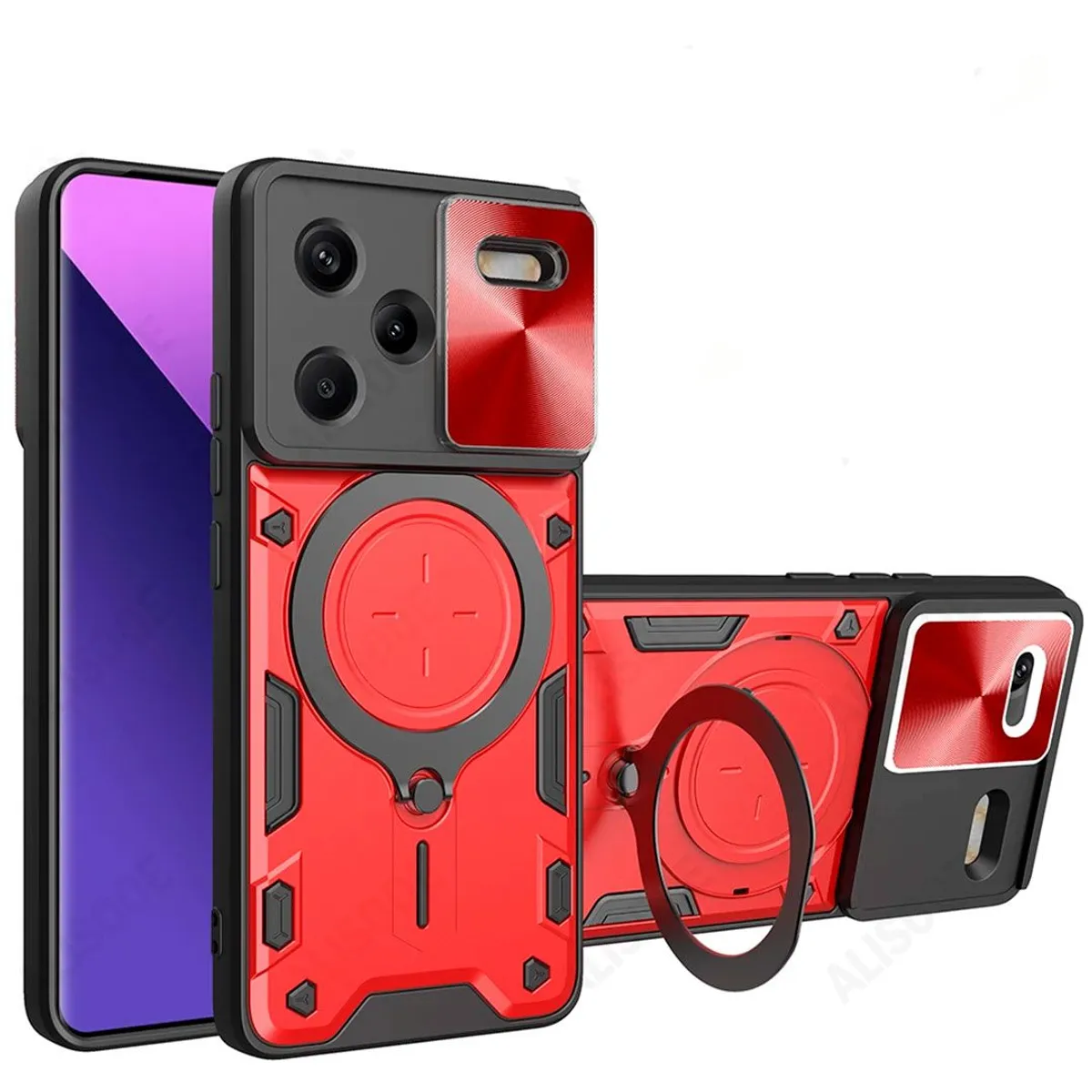 GENERICO - Estuche Proteccion Camara Con Soporte Para Xiaomi RedmiNote 13 ProPlus