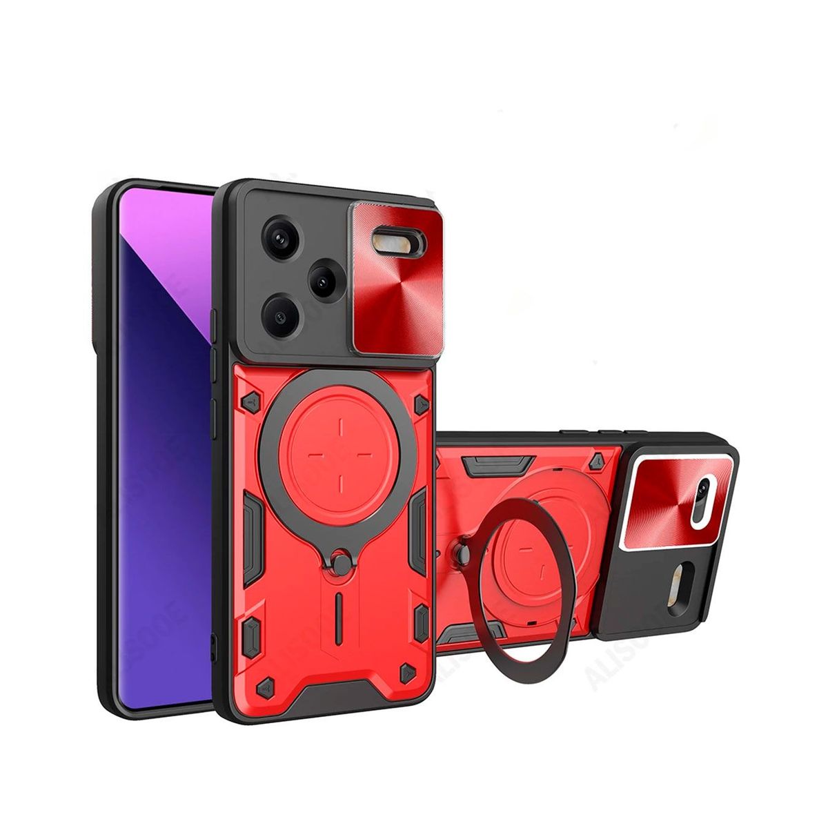 GENERICO - Estuche Proteccion Camara Con Soporte Para Xiaomi RedmiNote 13 ProPlus