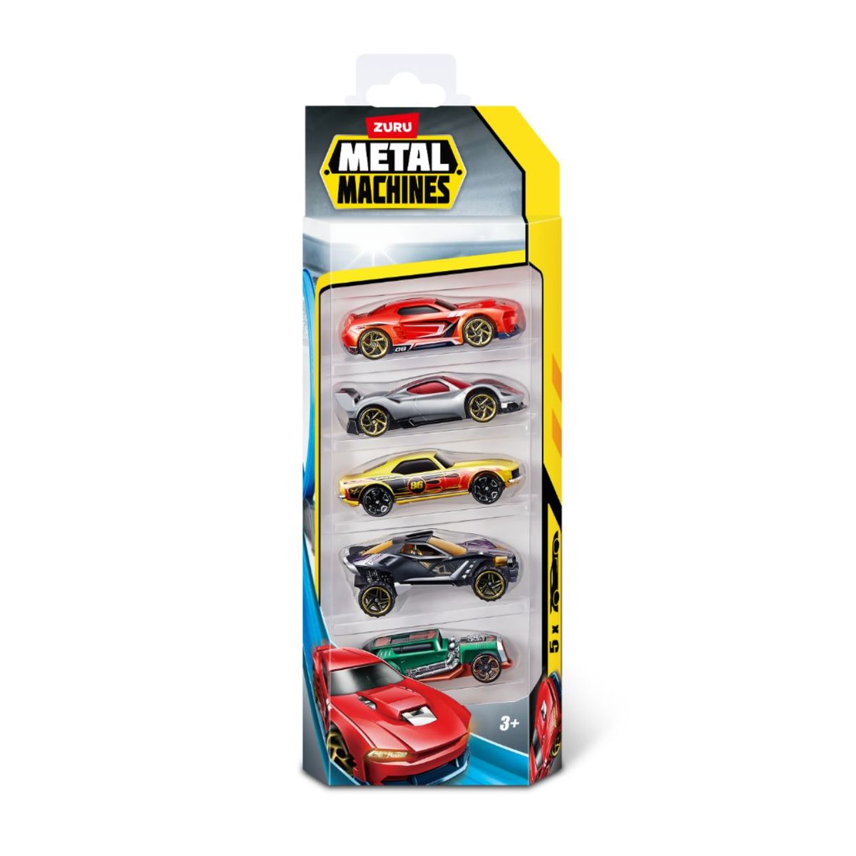 ZURU - Carritos Metal Machines Die Cast Top G - Dragsta 5 Unidades