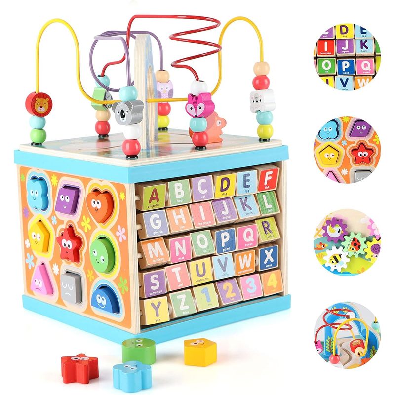 GENERICO - Cubo Didactico Montessori Grande Multifuncional Para Bebes