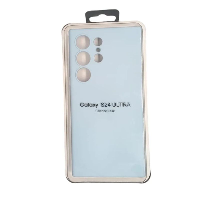 GENERICO - Forro Silicone Case Compatible con Samsung S24 Ultra Celeste