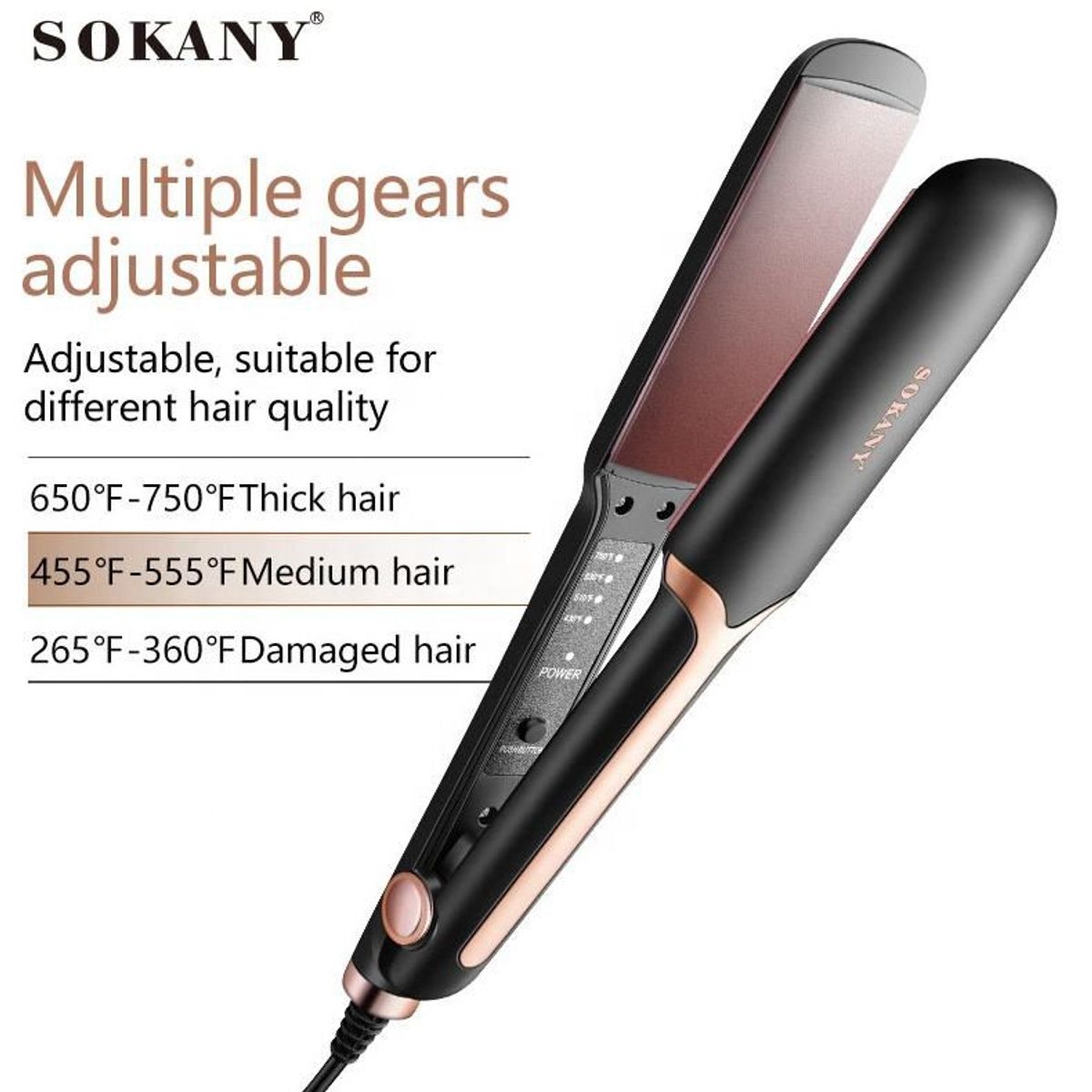 GENERICO - Plancha De Pelo Profesional Sokany Sk-1907