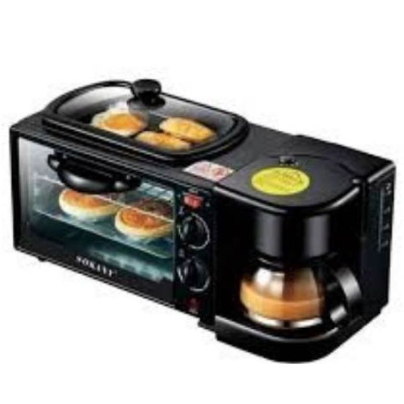 GENERICO - Horno freidora cafetera 3 en 1 dt-033