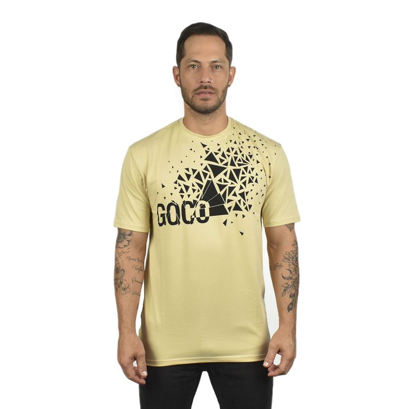 GOCO - Polo Audax para hombre estampada con bolsillo