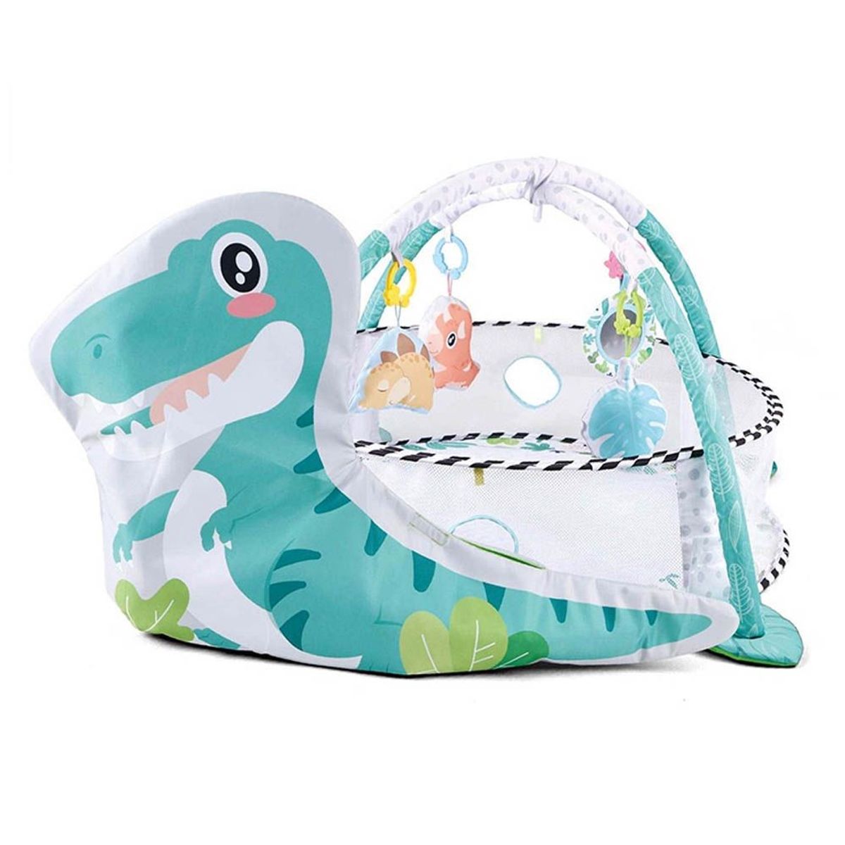 BABY ON - Gym interactivo Para Bebe 3 en 1 De Pelotas Dinosaurio