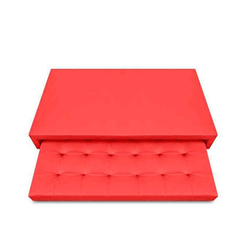 MAGIC CLASS - BASE CAMA NIDO JAFAR100X190 MICROFIBRA ROJO