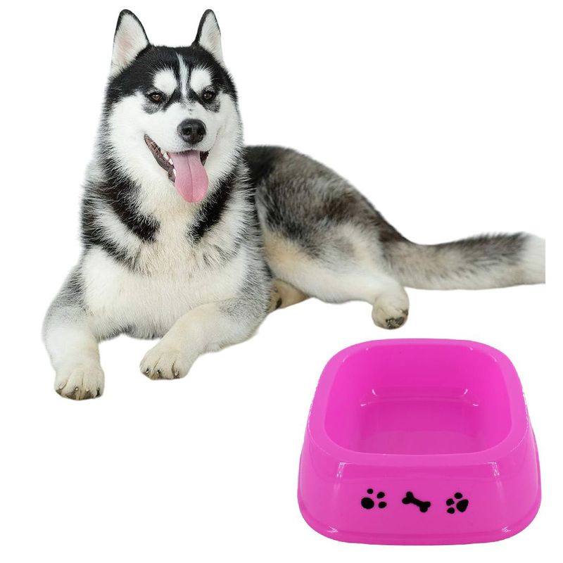 GENERICO - Taza Comedero O Bebedero Para Perros Y Gatos Rosado