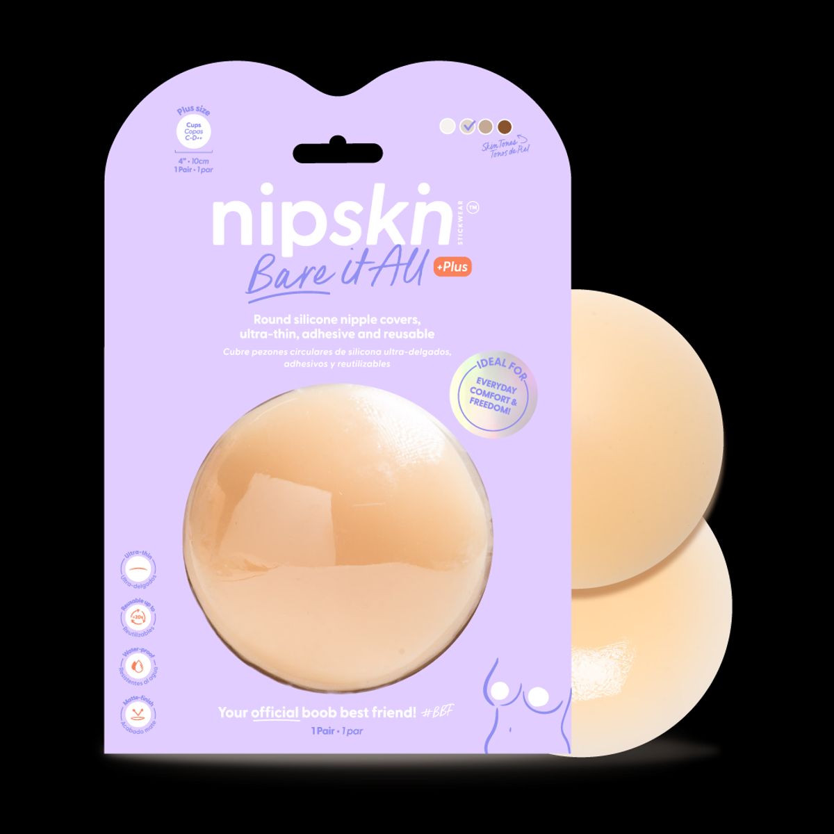 NIPSKIN - Cubre Pezón  Adhesivos Reutilizables Ultradelgados