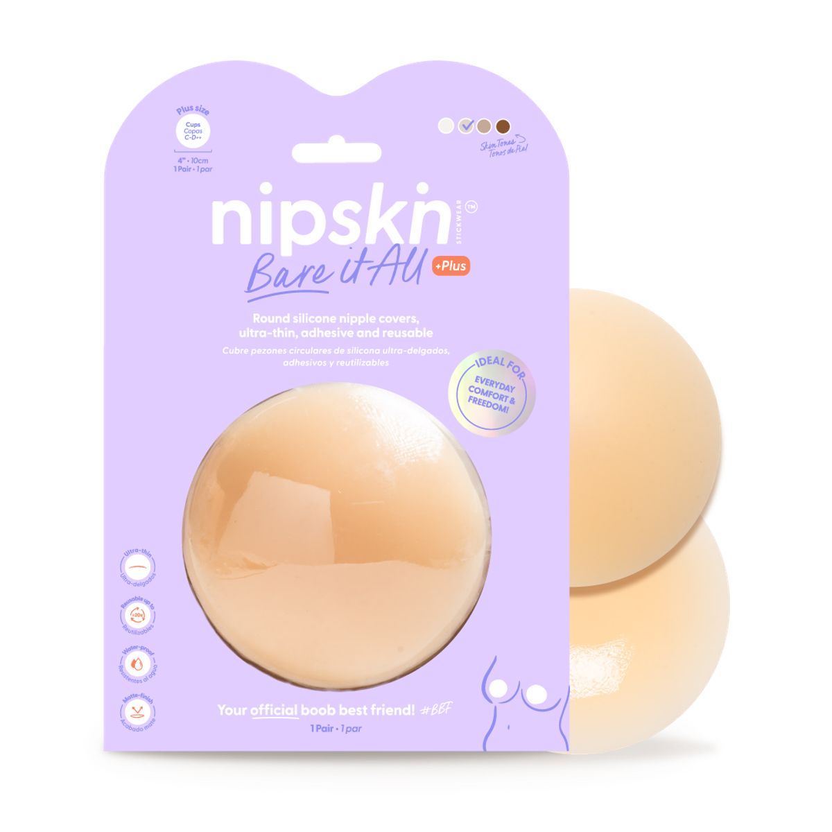 NIPSKIN - Cubre Pezón  Adhesivos Reutilizables Ultradelgados