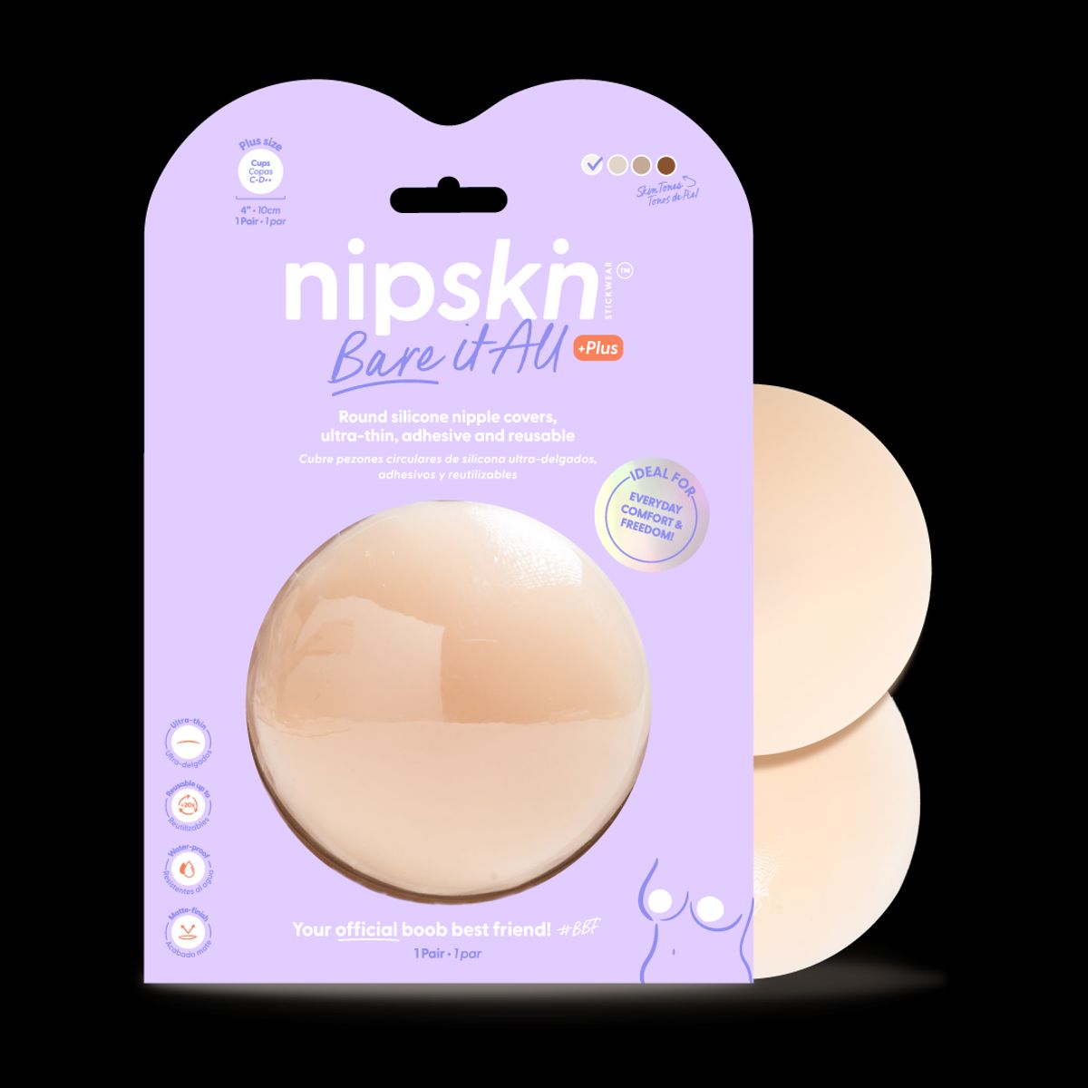 NIPSKIN - Cubre Pezón  Adhesivos Reutilizables Ultradelgados