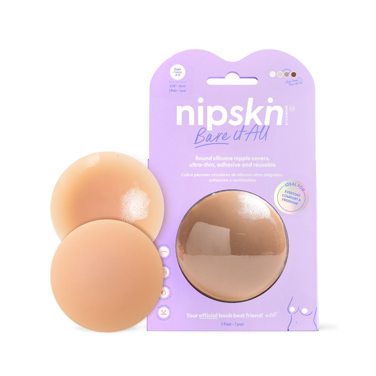 NIPSKIN - Cubre Pezón Adhesivos Reutilizables  Nipskin® - Talla M