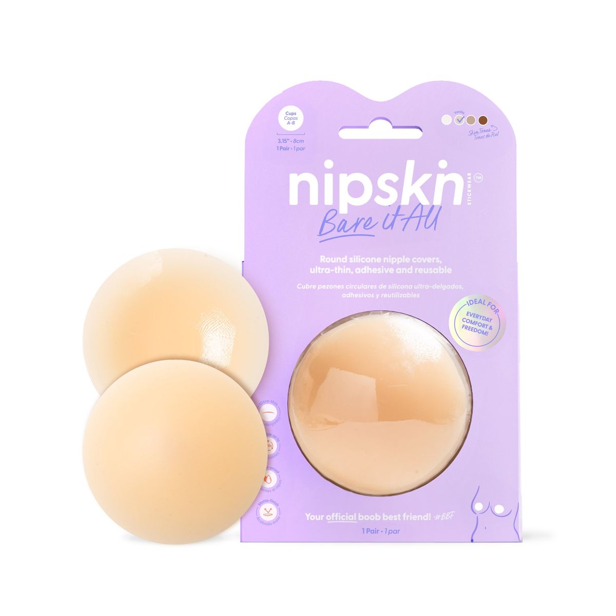 NIPSKIN - Cubre Pezones Adhesivos Reutilizables Nipskin® - Talla M
