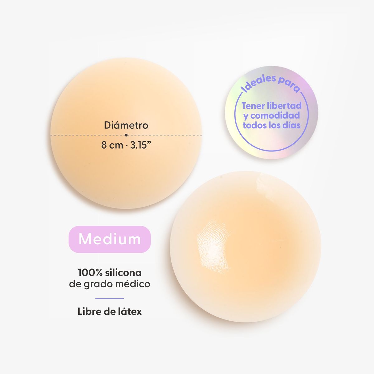 NIPSKIN - Cubre Pezones Adhesivos Reutilizables Nipskin® - Talla M