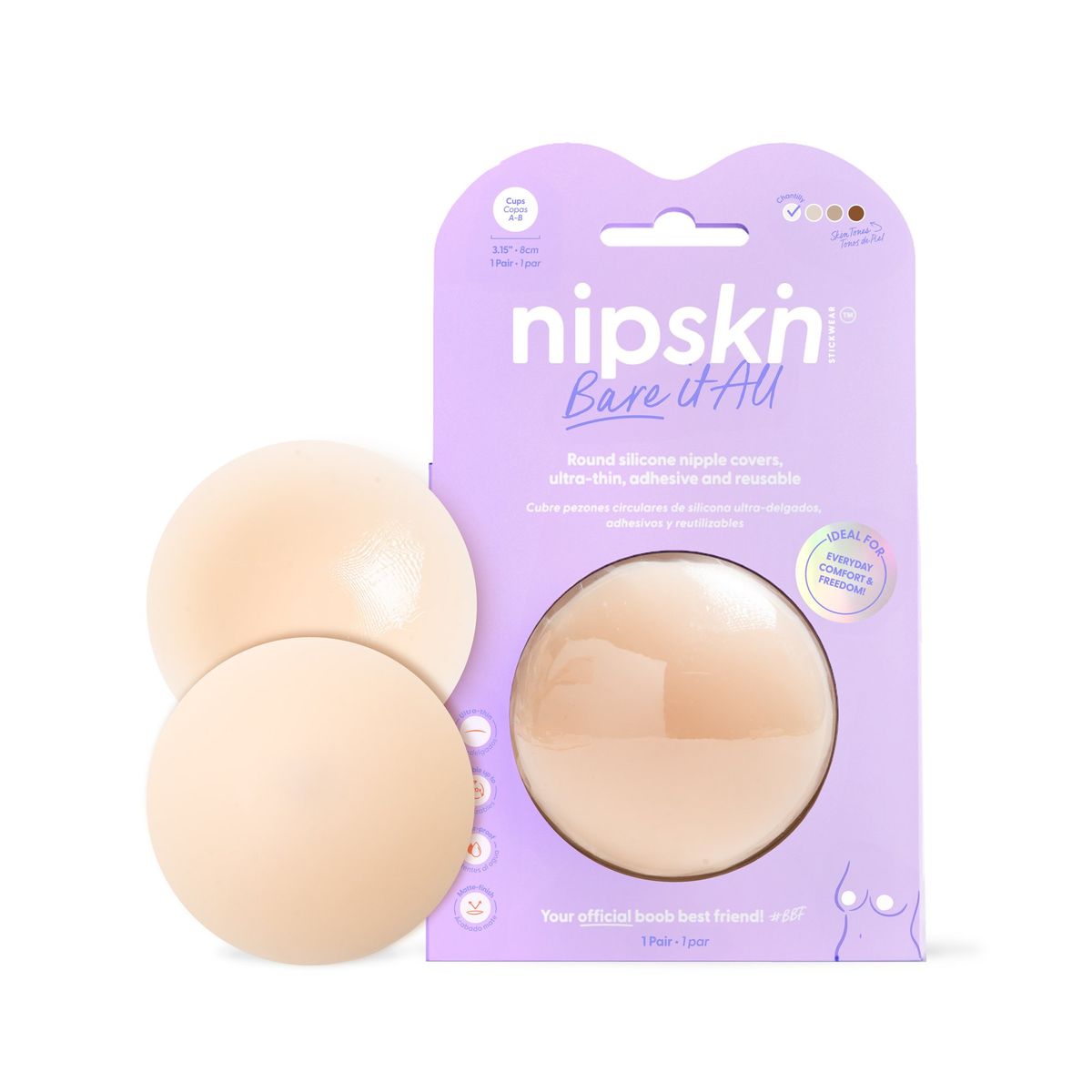 NIPSKIN - Cubre Pezones Adhesivos Reutilizables Nipskin® - Talla M