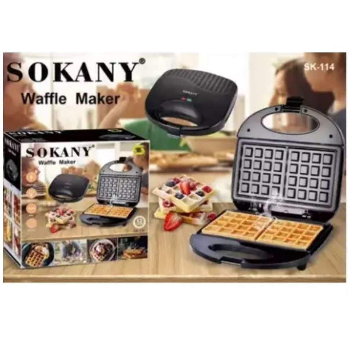 GENERICO - Wafflera cuadrada sokany dt-135