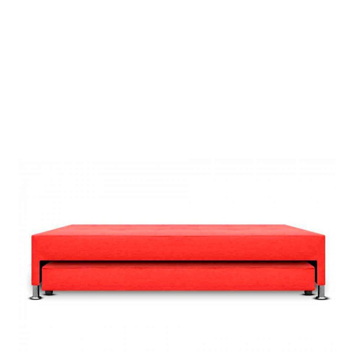 MAGIC CLASS - CAMA NIDO JAFAR DOBLE COLCHÓN90X190 ECOCUERO ROJO