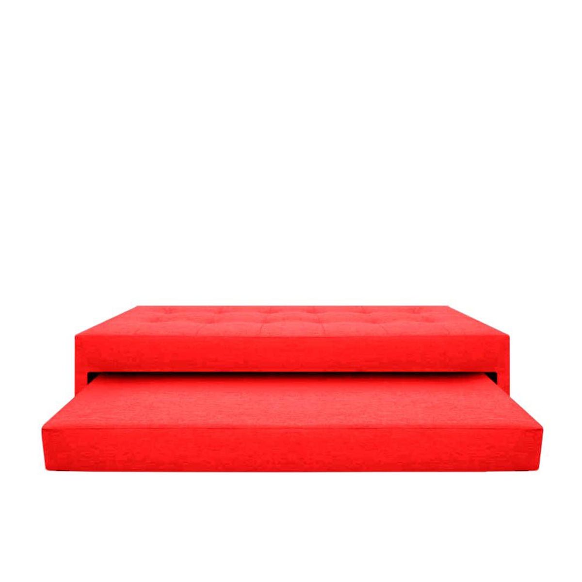 MAGIC CLASS - CAMA NIDO JAFAR DOBLE COLCHÓN90X190 ECOCUERO ROJO